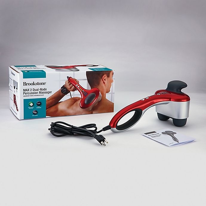 slide 5 of 14, Brookstone Max 2 Percussion Massager - Red, 1 ct