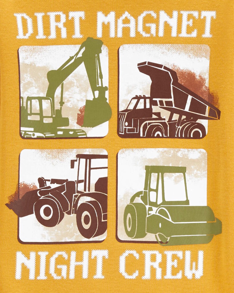 slide 3 of 3, Carter's Toddler 4-Piece Construction 100% Snug Fit Cotton Pajamas Yellow 4T, 1 ct