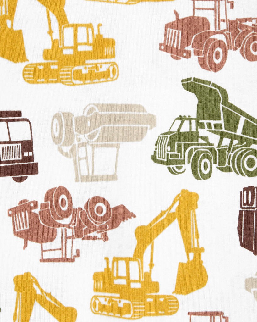 slide 2 of 3, Carter's Toddler 4-Piece Construction 100% Snug Fit Cotton Pajamas Yellow 4T, 1 ct