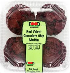 Bakery Red Velvet Chocolate Chip Muffin