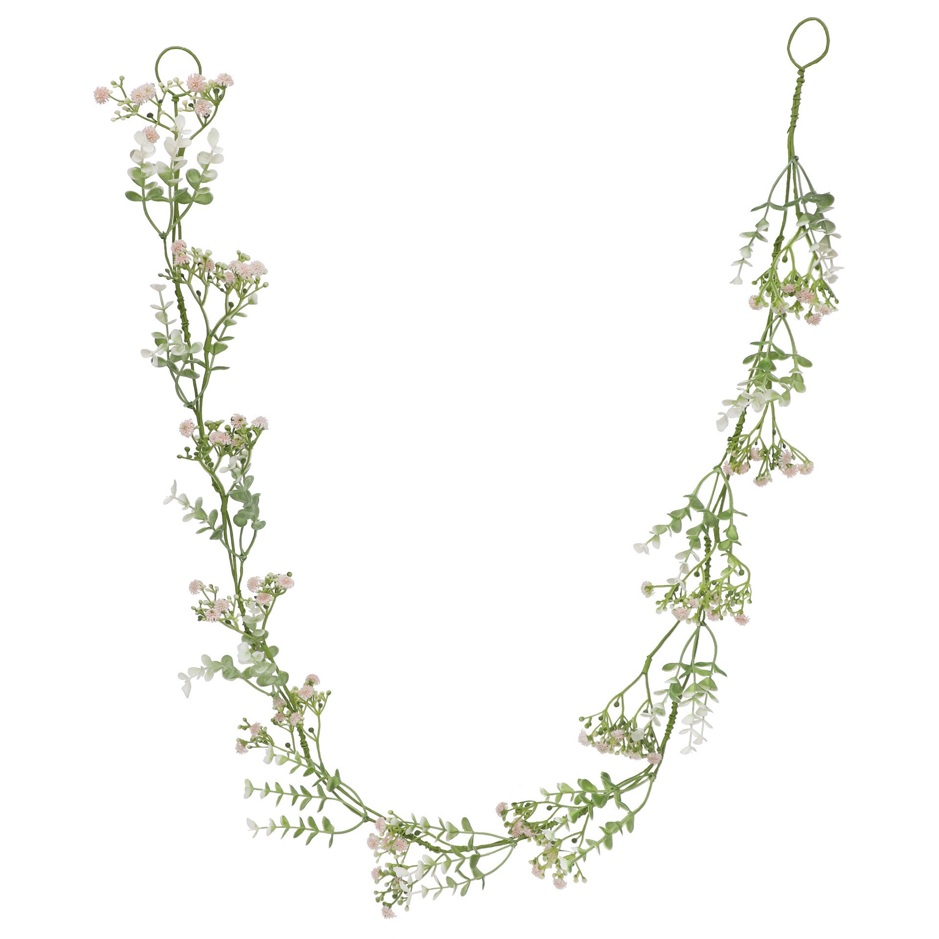 slide 3 of 3, 5ft. Light Pink Baby's Breath Coiled Garland By Ashland, 5 ft