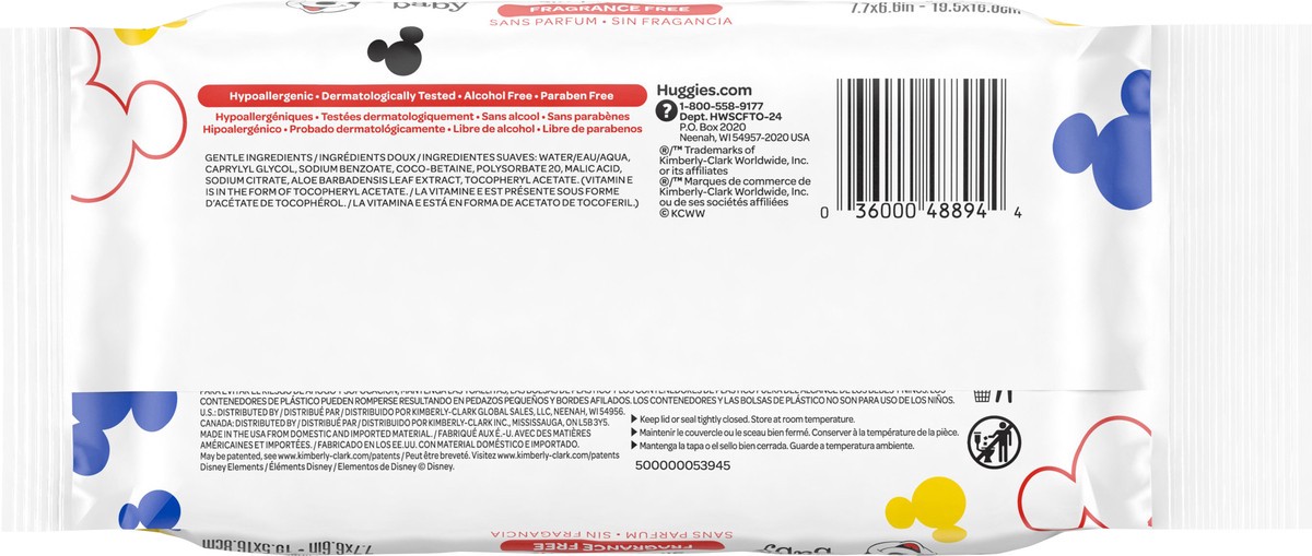 slide 2 of 8, Huggies Simply Clean Disney Baby Wipes 24 ea, 24 ct