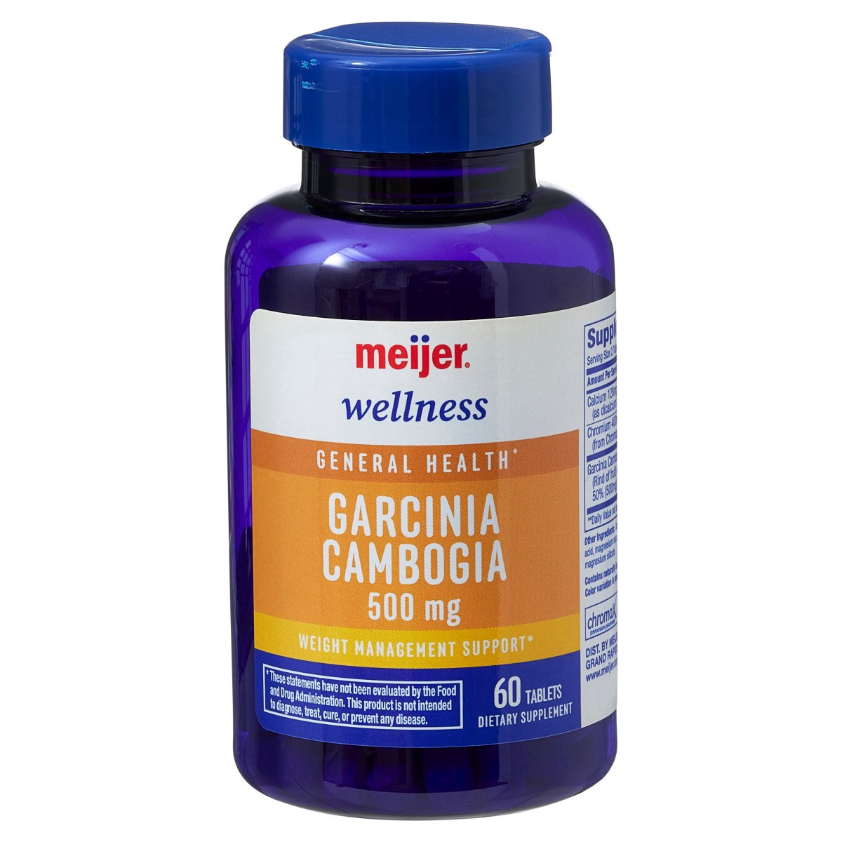 slide 1 of 9, MEIJER WELLNESS Meijer Herbal Garcinia Cambogia, 60 ct; 500 mg