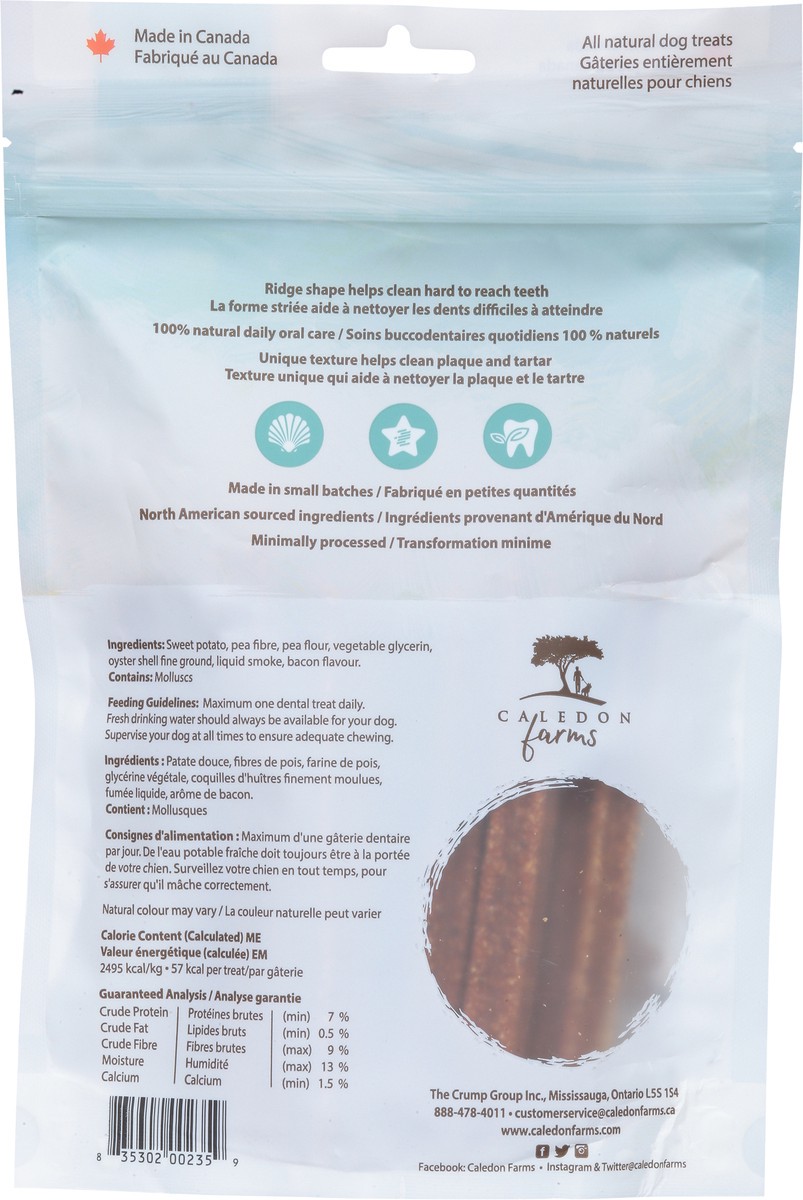 slide 15 of 15, Caledon Farms Plaque Buster Dental Sticks Natural Bacon Style Dog Treats 10 ea, 10 ct