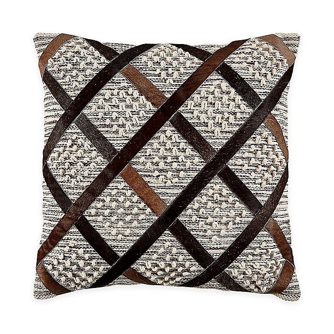 slide 1 of 1, Cloud9 Design Diamonds Hair-on Hide Throw Pillow - Brown, 1 ct