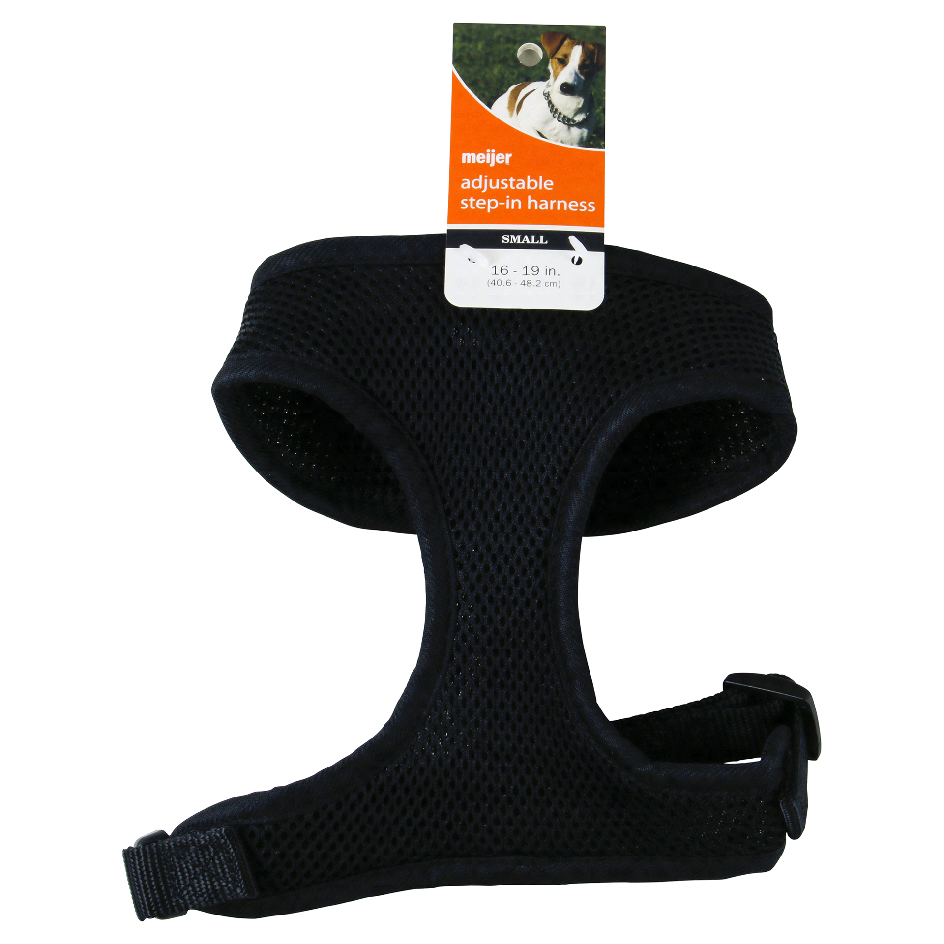 slide 1 of 2, Meijer Dog Harness, Black, Small, 16-19 in, SMALL     