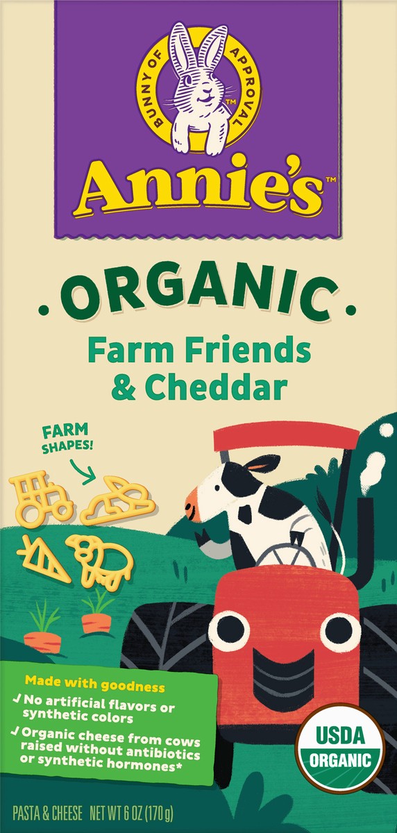 slide 5 of 9, Annie's Organic Macaroni and Cheese Dinner, Farm Friends & Cheddar, 6 oz., 6 oz