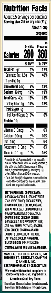 slide 9 of 9, Annie's Organic Macaroni and Cheese Dinner, Farm Friends & Cheddar, 6 oz., 6 oz