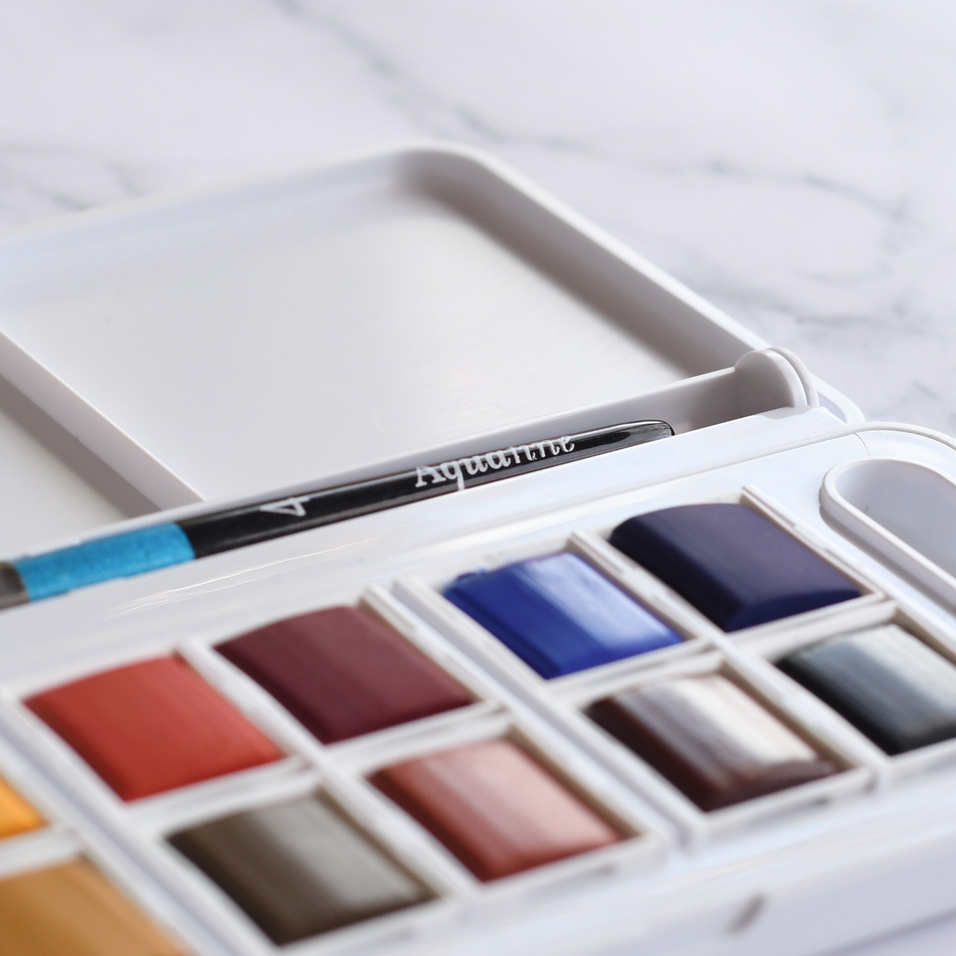 slide 4 of 6, Daler-Rowney Aquafine 12 Color Watercolor Paint Travel Set, includes 12 assorted colors