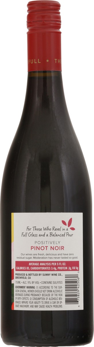 slide 6 of 9, Sunny with a Chance of Flowers Zero Sugar Pinot Noir 750 ml, 750 ml