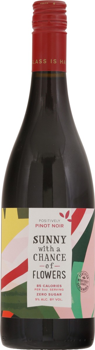 slide 8 of 9, Sunny with a Chance of Flowers Zero Sugar Pinot Noir 750 ml, 750 ml