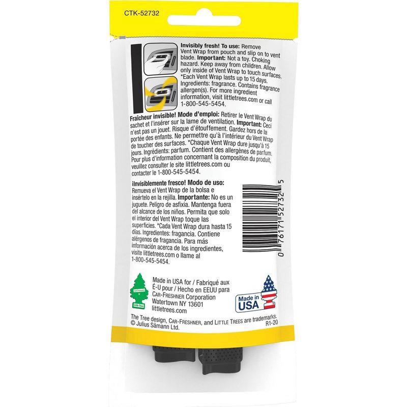 slide 4 of 4, Little Trees Vent Wrap Car Freshener - Vanillaroma, 4 ct