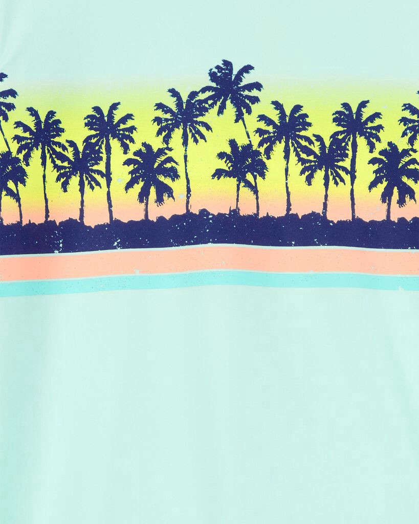 slide 2 of 2, Oshkosh Kid Palm Tree Long Sleeve Rashguard Mint 12, 1 ct