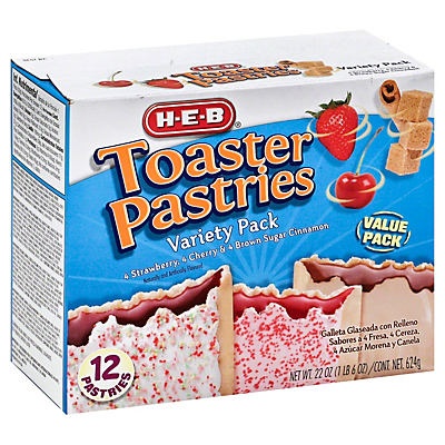 slide 1 of 1, H-E-B Toaster Pastries Variety Value Pack, 12 ct