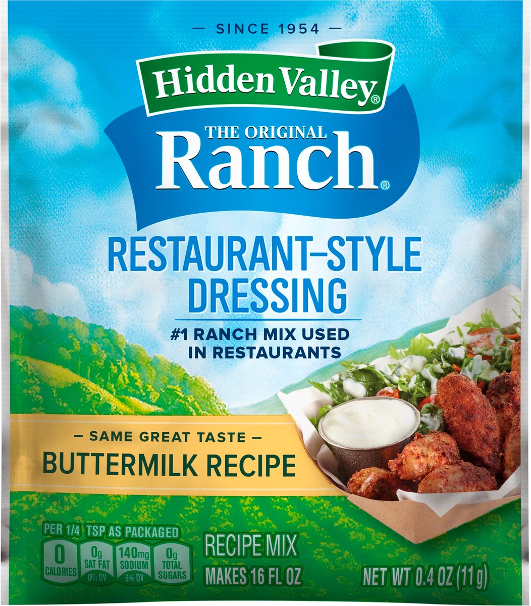 slide 4 of 7, Hidden Valley The Original Ranch Restaurant-Style Buttermilk Recipe Dressing 0.4 oz, 