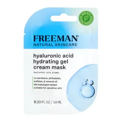 Freeman Natural Skincare Hydrating Hyaluronic Acid Gel Cream Facial Mask, 1ct