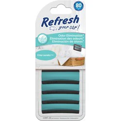 Refresh Your Car! Crisp Laundry Contour Vent Stick Car Air Freshener - 4 Count