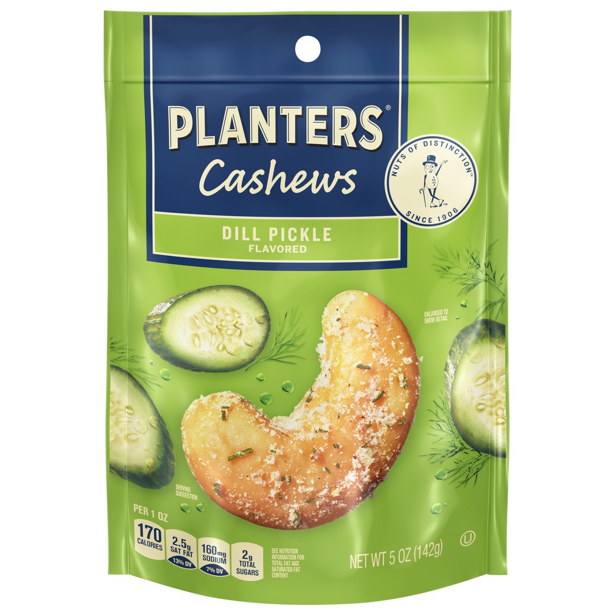 slide 1 of 19, Planters Dill Pickle Flavored Cashews 5 oz, 5 oz