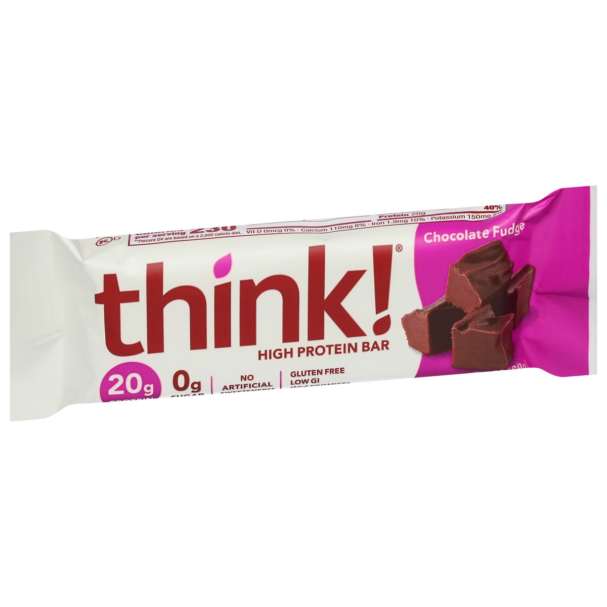 slide 6 of 13, think! thinkThin Chocolate Fudge Protein Bar, 2.1 oz