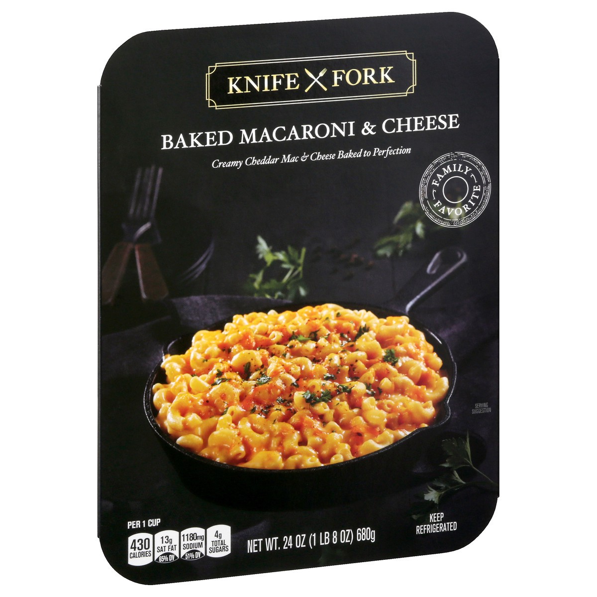 slide 4 of 13, Knife Fork Baked Macaroni & Cheese 24 oz, 24 oz