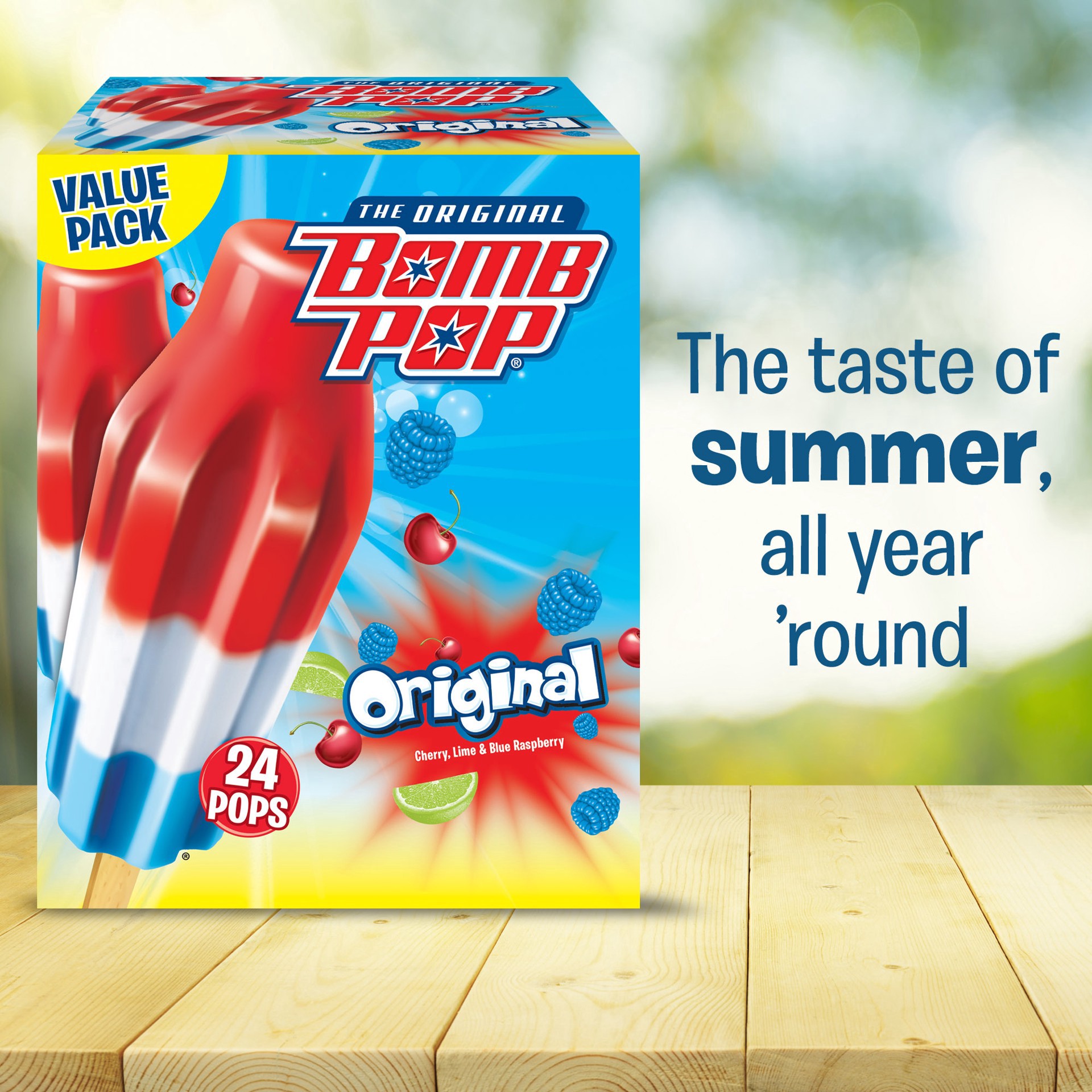 slide 5 of 5, Bomb Pop Original Bar, 24 ct