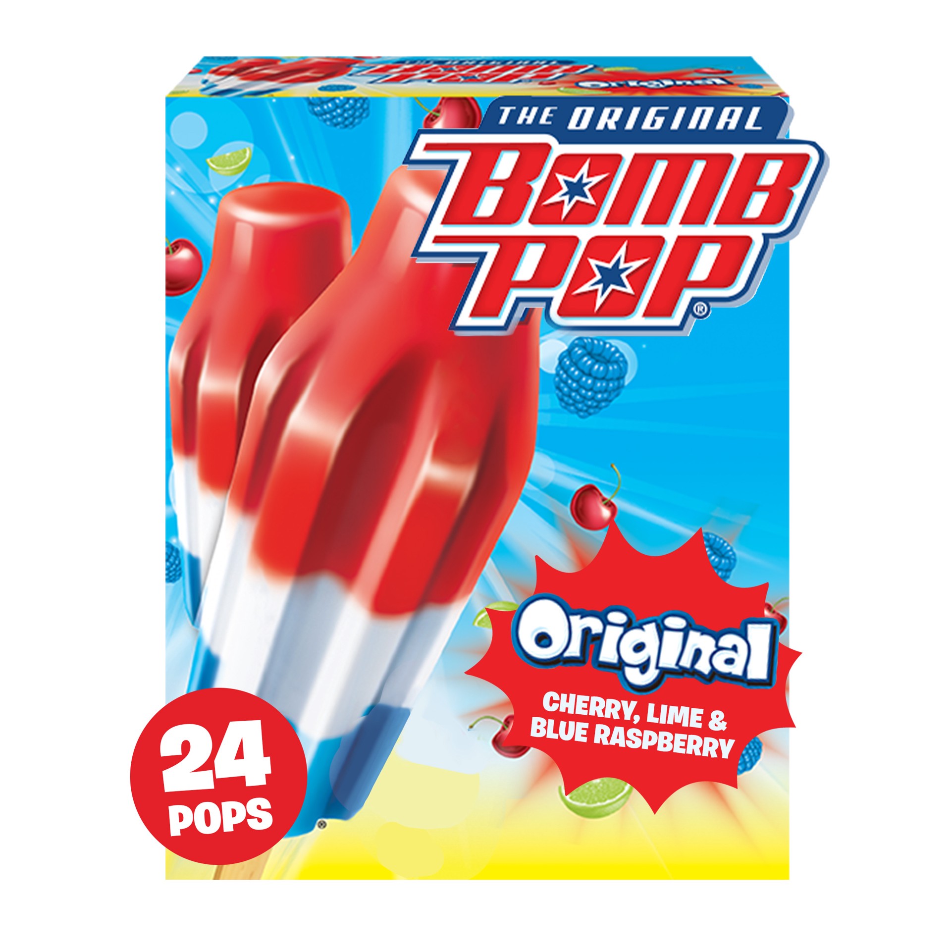 slide 1 of 5, Bomb Pop Original Bar, 24 ct