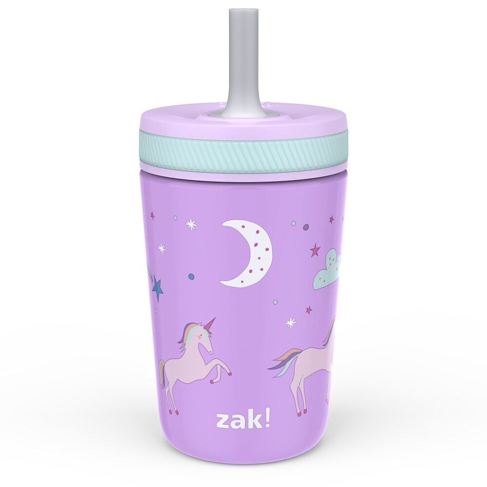 slide 3 of 3, Fanciful Unicorn Antimicrobial Stainless Steel Double Wall Vacuum Leakproof Straw Kelso Tumbler, 12 oz