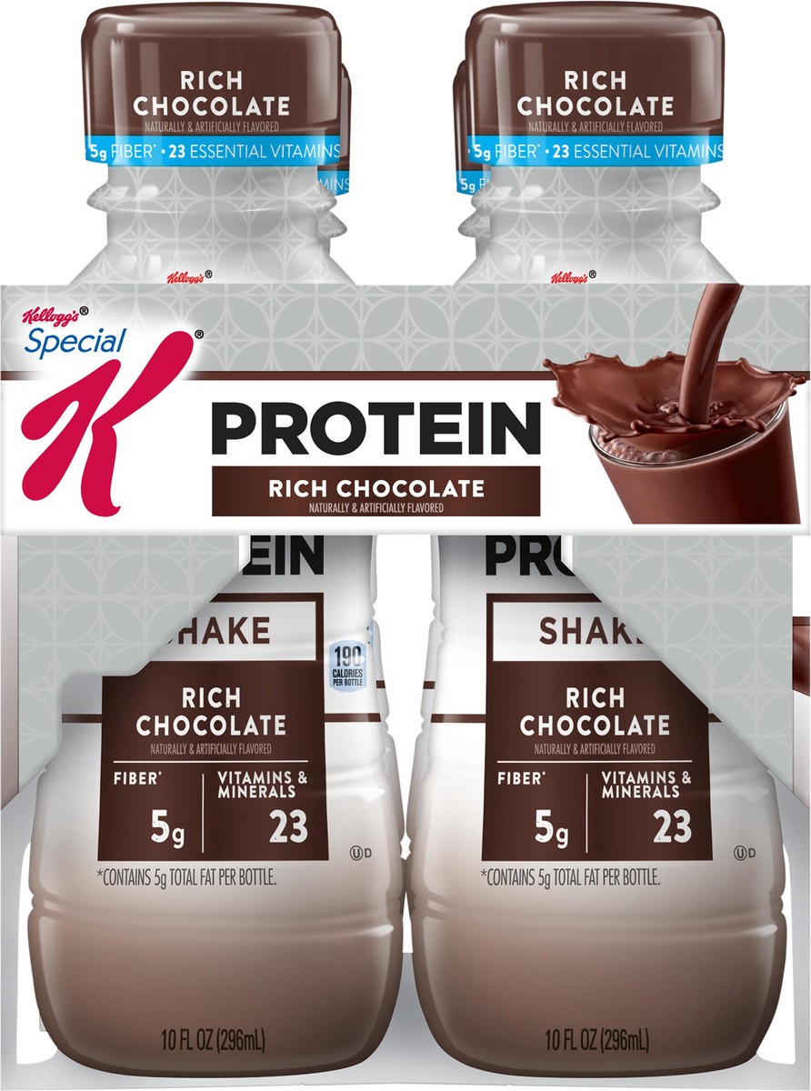 slide 5 of 7, Special K Kellogg's Special K Protein Shakes, Rich Chocolate, 40 oz, 4 Count, 43.88 oz