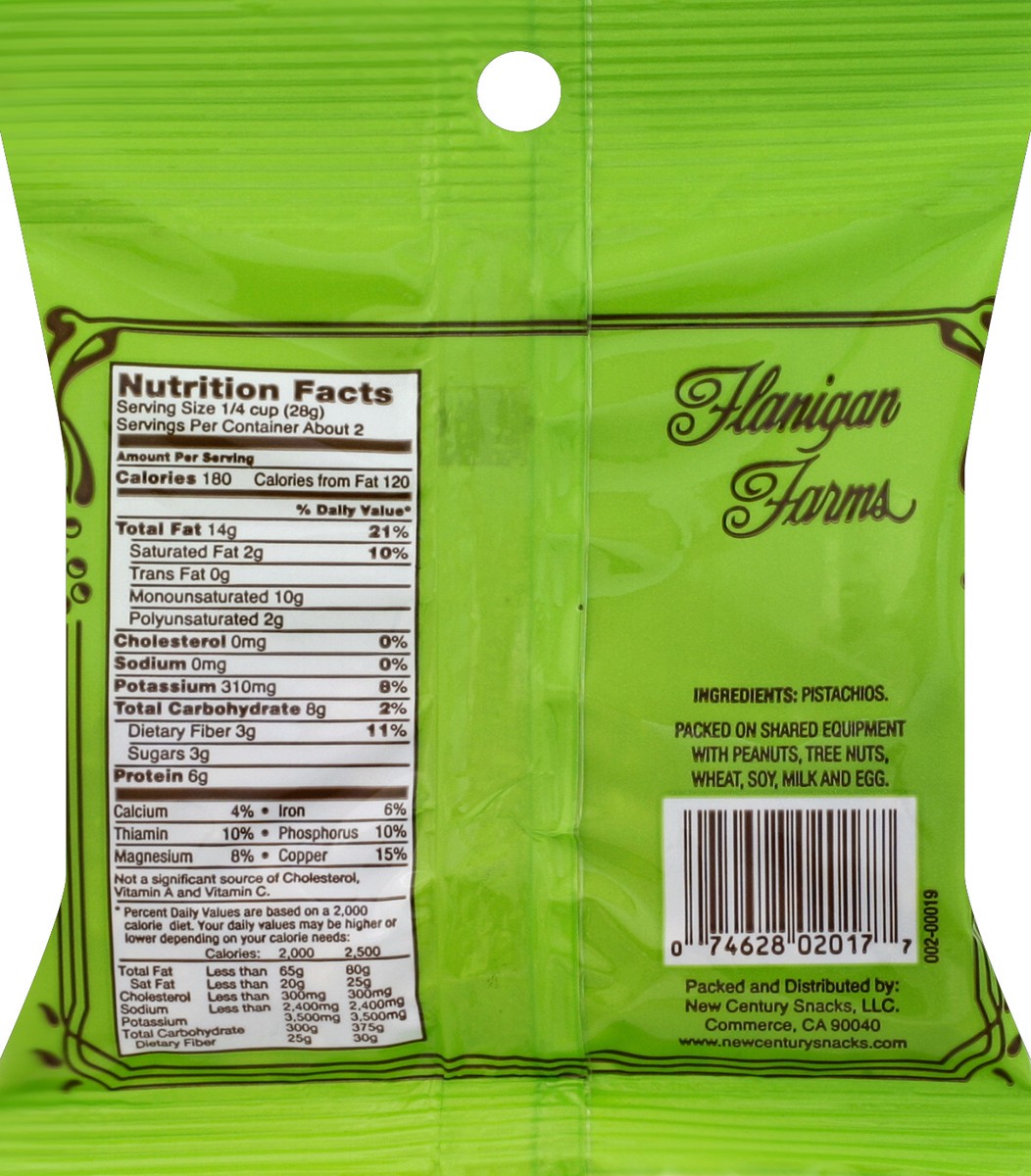 slide 6 of 7, Flanigan Farms Raw Unsalted Shelled Pistachios, 2 oz