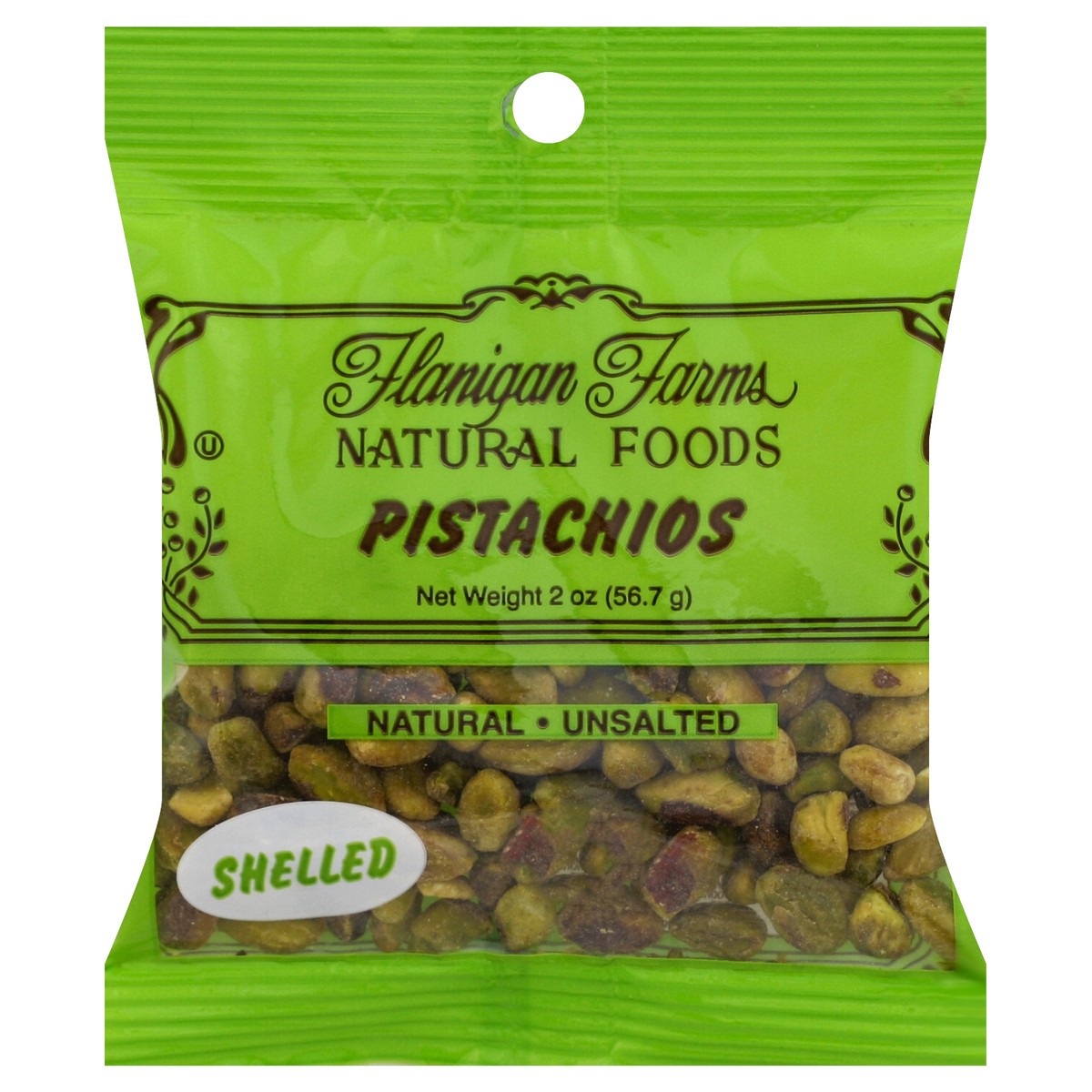 slide 3 of 7, Flanigan Farms Raw Unsalted Shelled Pistachios, 2 oz