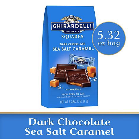 slide 1 of 1, Ghirardelli Dark Chocolate Sea Salt Caramel Squares- 5.32 oz, 5.32 oz