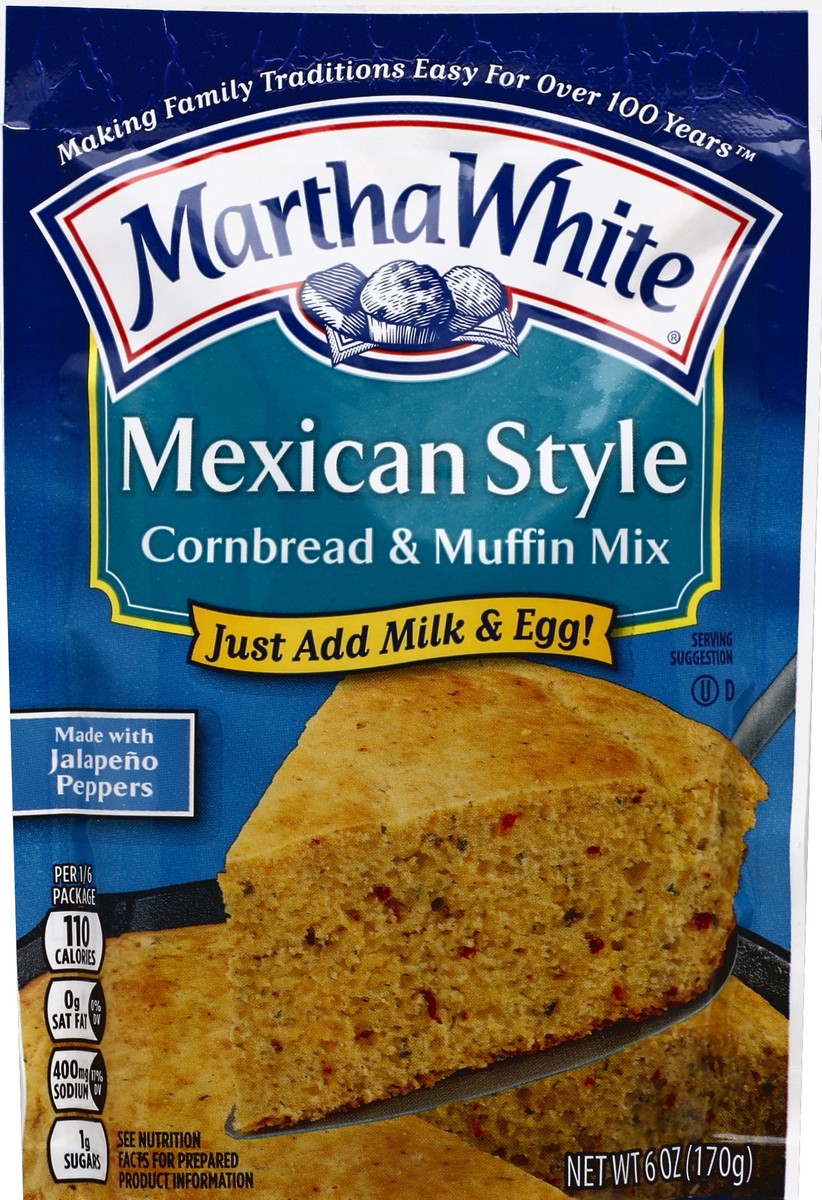 slide 5 of 6, Martha White Mexican Style Cornbread & Muffin Mix 6 oz, 6 oz