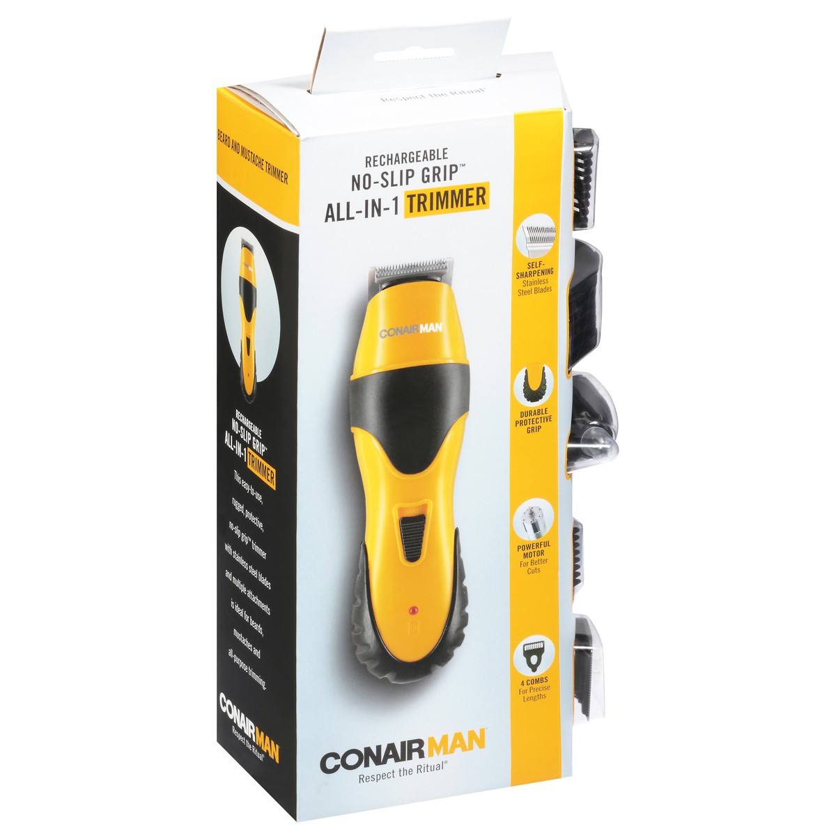 slide 2 of 9, ConairMan Rechargeable No-Slip Grip All-in-1 Trimmer 1 ea, 1 ct