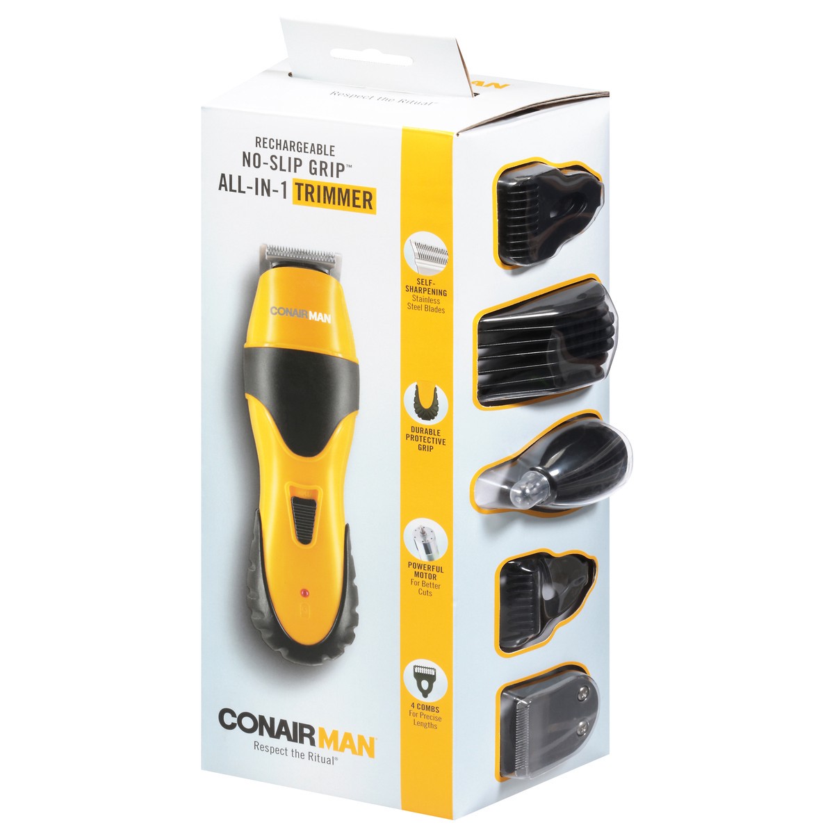 slide 3 of 9, ConairMan Rechargeable No-Slip Grip All-in-1 Trimmer 1 ea, 1 ct