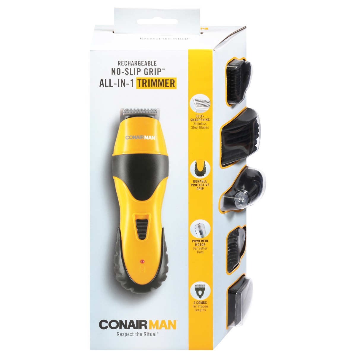 slide 1 of 9, ConairMan Rechargeable No-Slip Grip All-in-1 Trimmer 1 ea, 1 ct