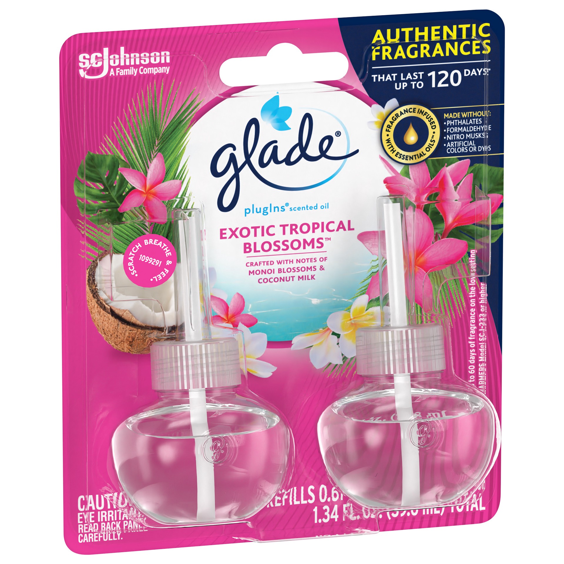 slide 5 of 5, Glade Piso 2 Ct Refills Tropical Blossom, 6.8 oz