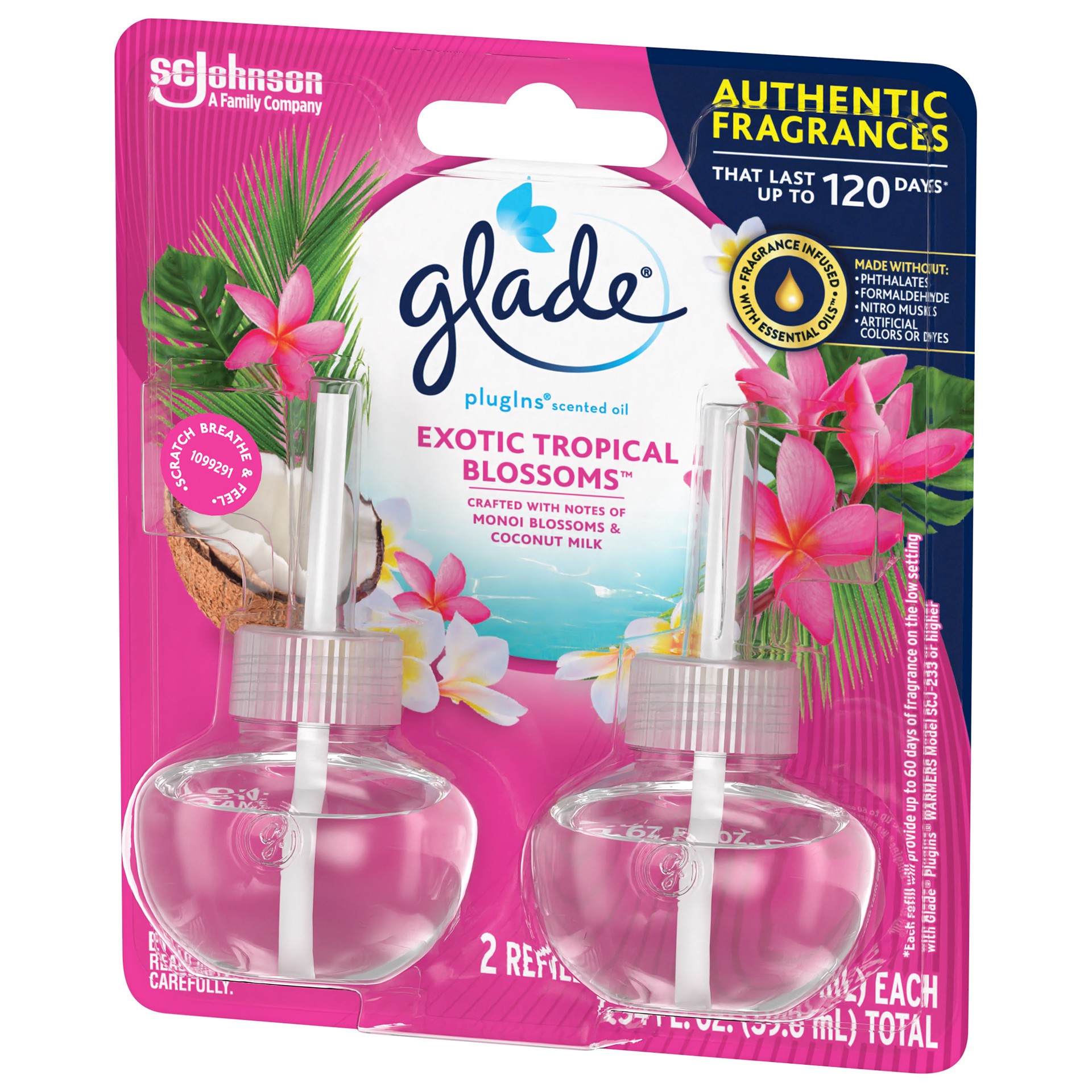 slide 3 of 5, Glade Piso 2 Ct Refills Tropical Blossom, 6.8 oz