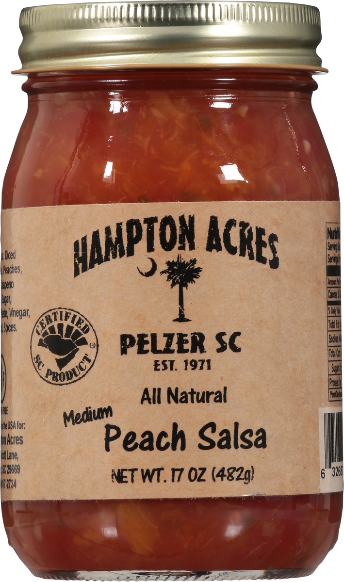 slide 6 of 9, Hampton Acres Medium All Natural Peach Salsa 17 oz, 17 oz