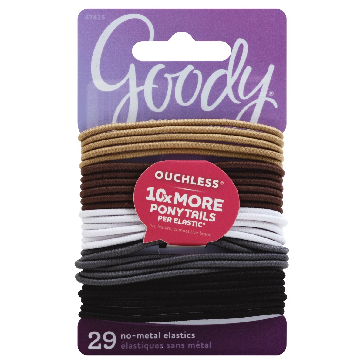 slide 1 of 1, Goody Elastics Ouchless Thin 2mm Neutral - 29 Count, 29 ct