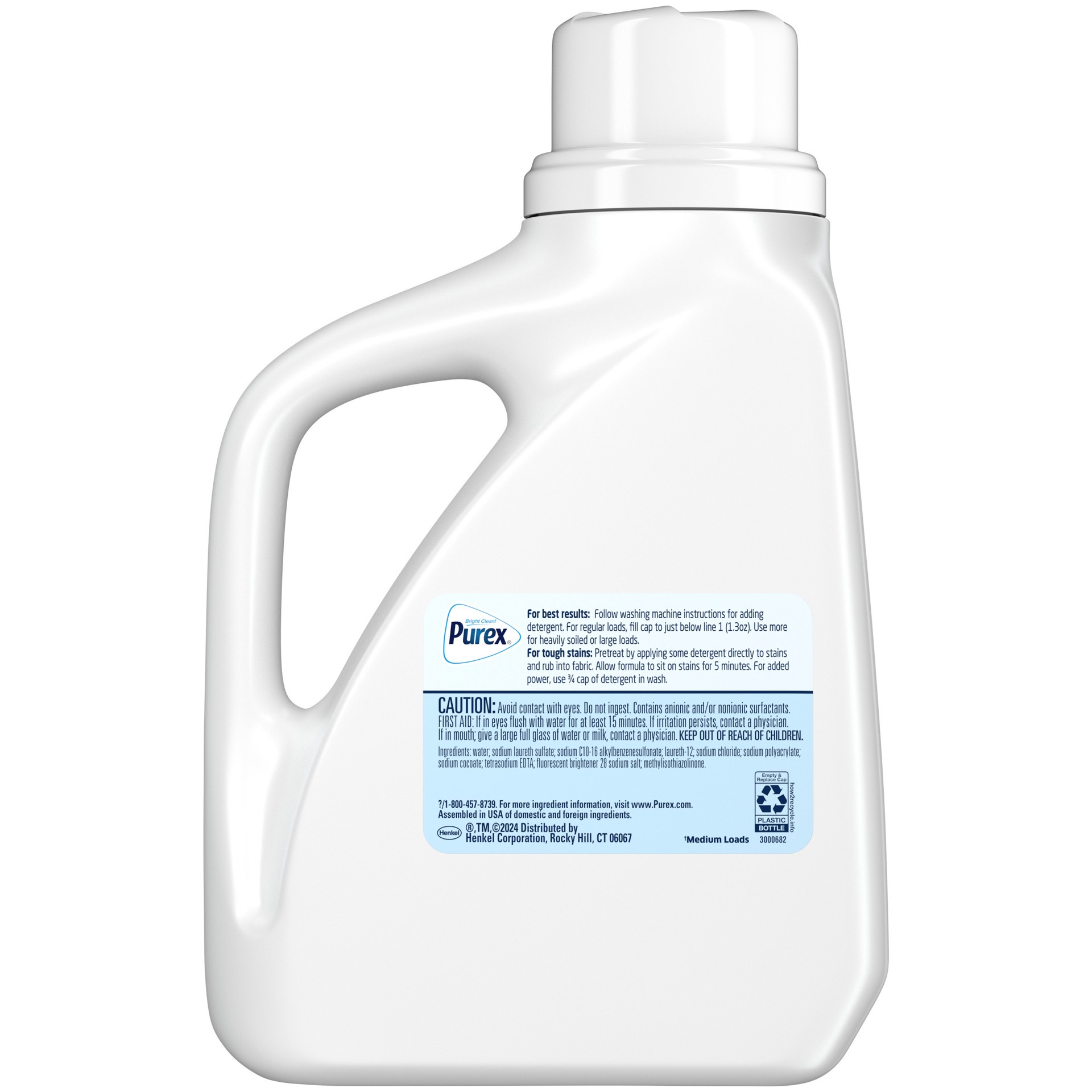 slide 1 of 3, Purex Liquid Laundry Detergent, Free & Clear, 50 Fluid Ounces, 38 Loads, 50 fl oz