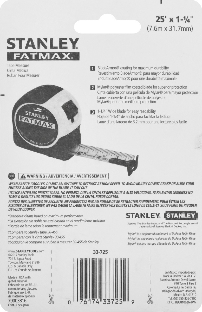 slide 5 of 9, STANLEY Fatmax Tape Measure, 1 ct