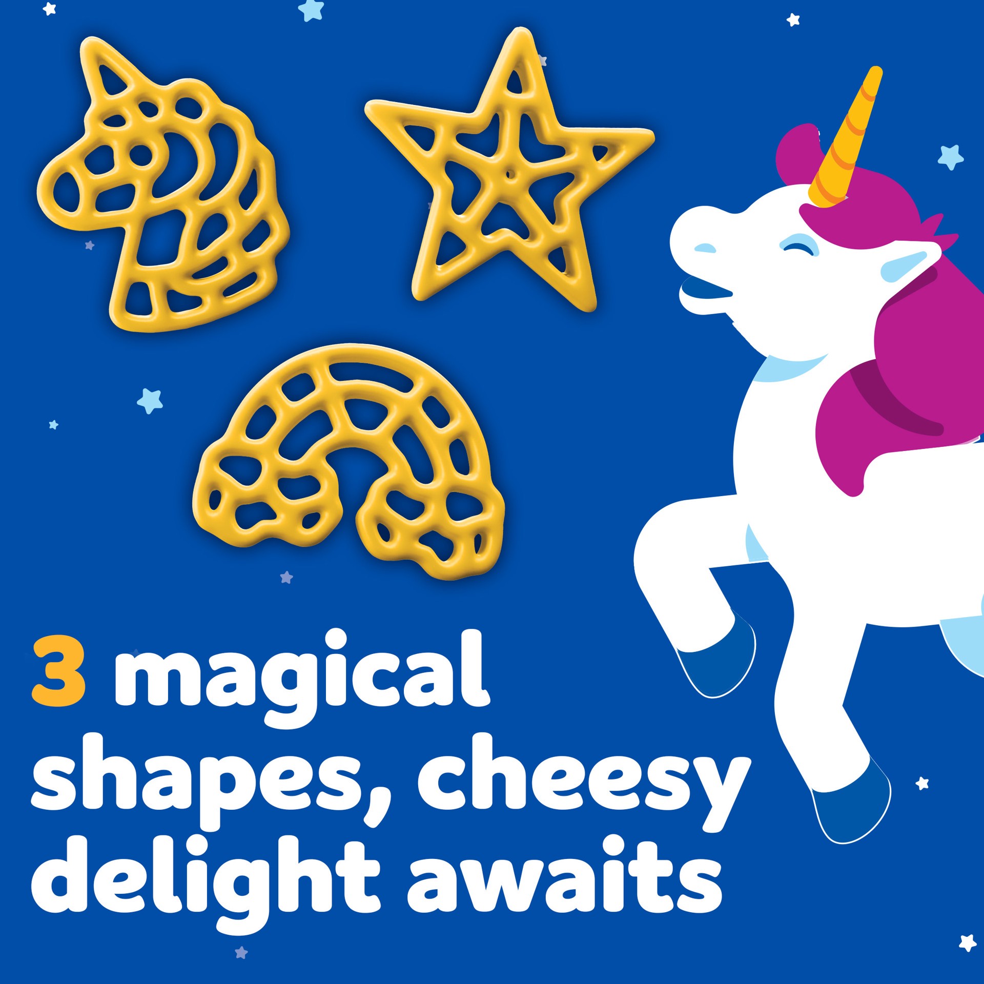 slide 3 of 5, Kraft Mac & Cheese Macaroni and Cheese Dinner with Unicorn Pasta Shapes, 5.5 oz Box, 5.5 oz