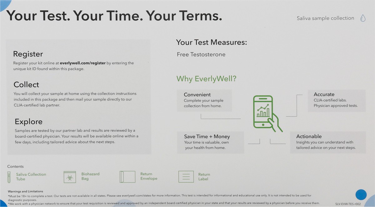 slide 4 of 9, Everywell Testosterone Test 1 ea, 1 ct