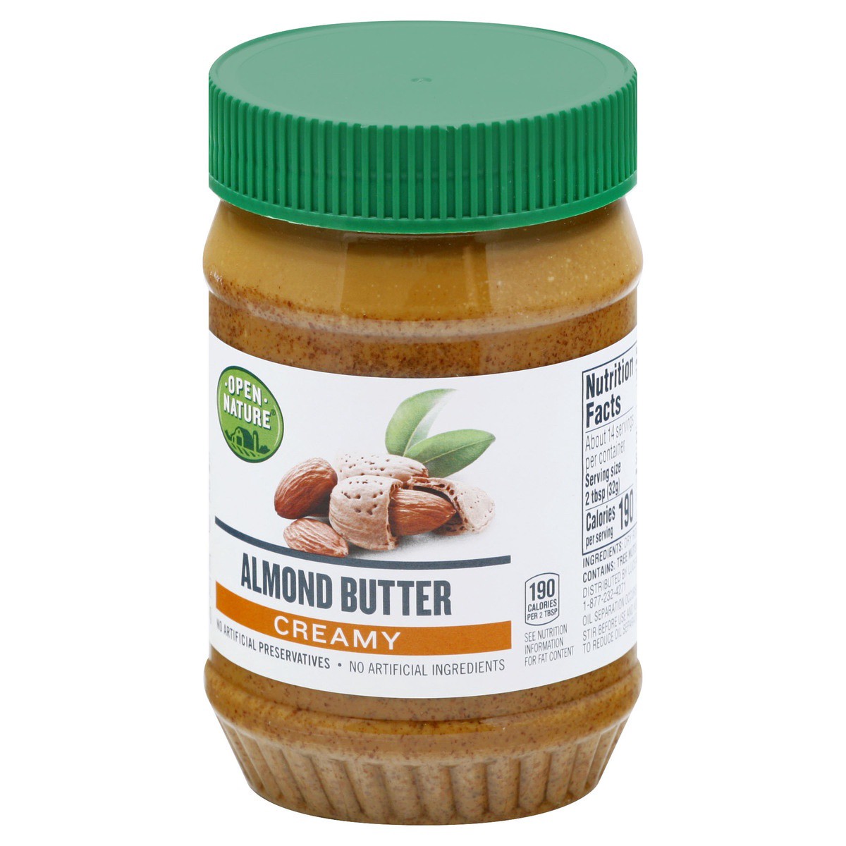 slide 9 of 9, Open Nature Almond Butter, Creamy, 16 oz