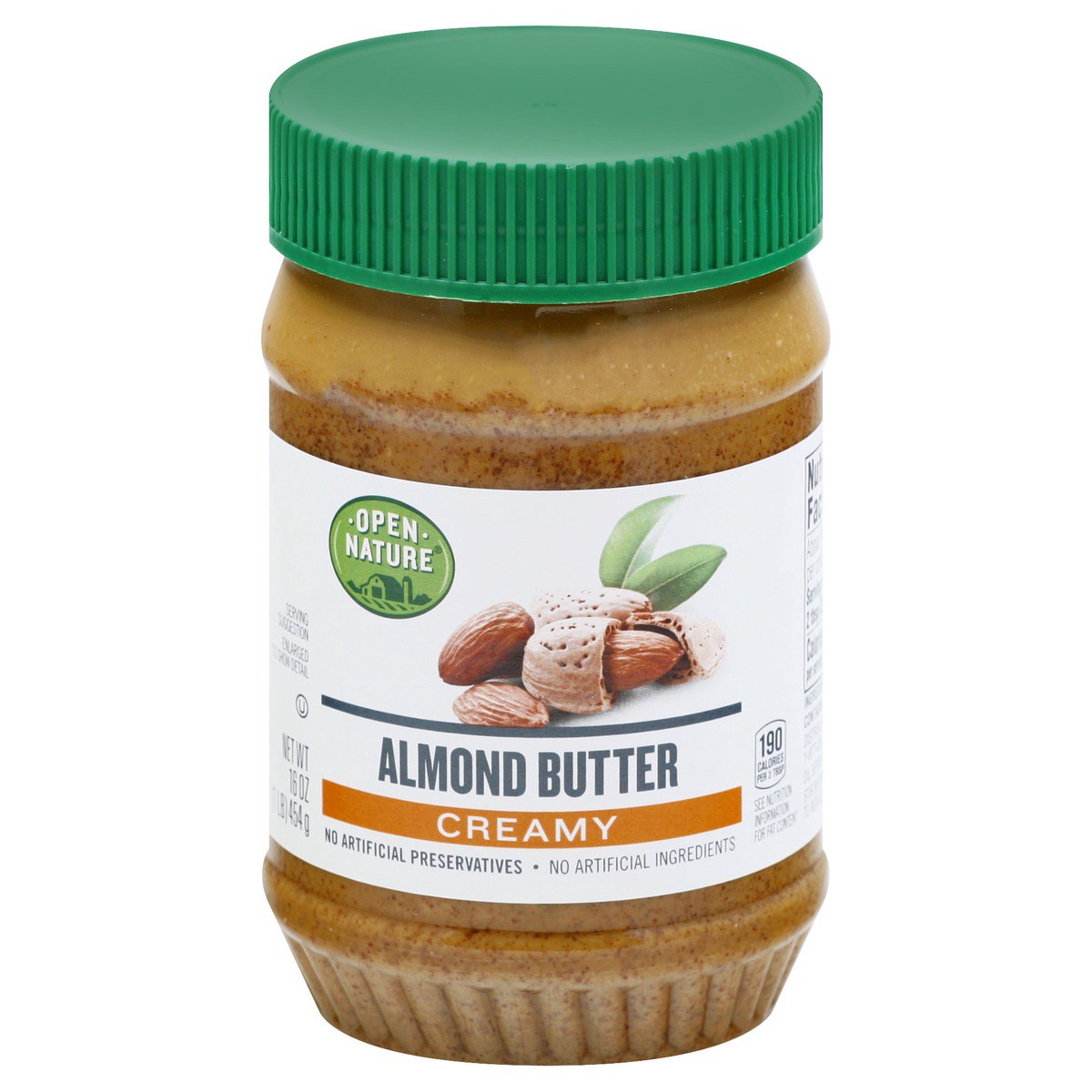 slide 1 of 9, Open Nature Almond Butter, Creamy, 16 oz