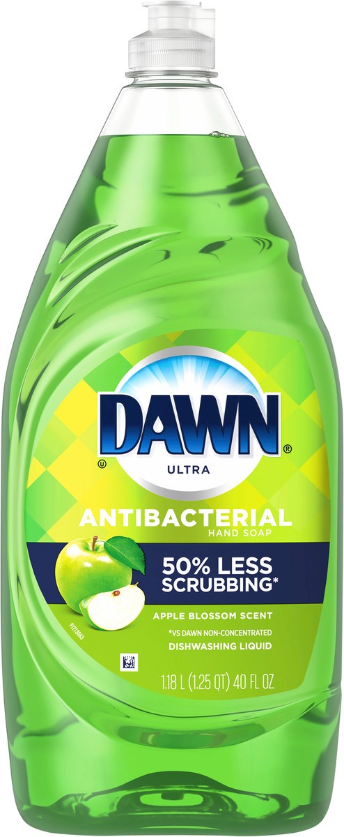 slide 1 of 3, Dawn Ultra Antibacterial Dishwashing Liquid Dish Soap, Apple Blossom Scent, 40 fl oz, 40 fl oz