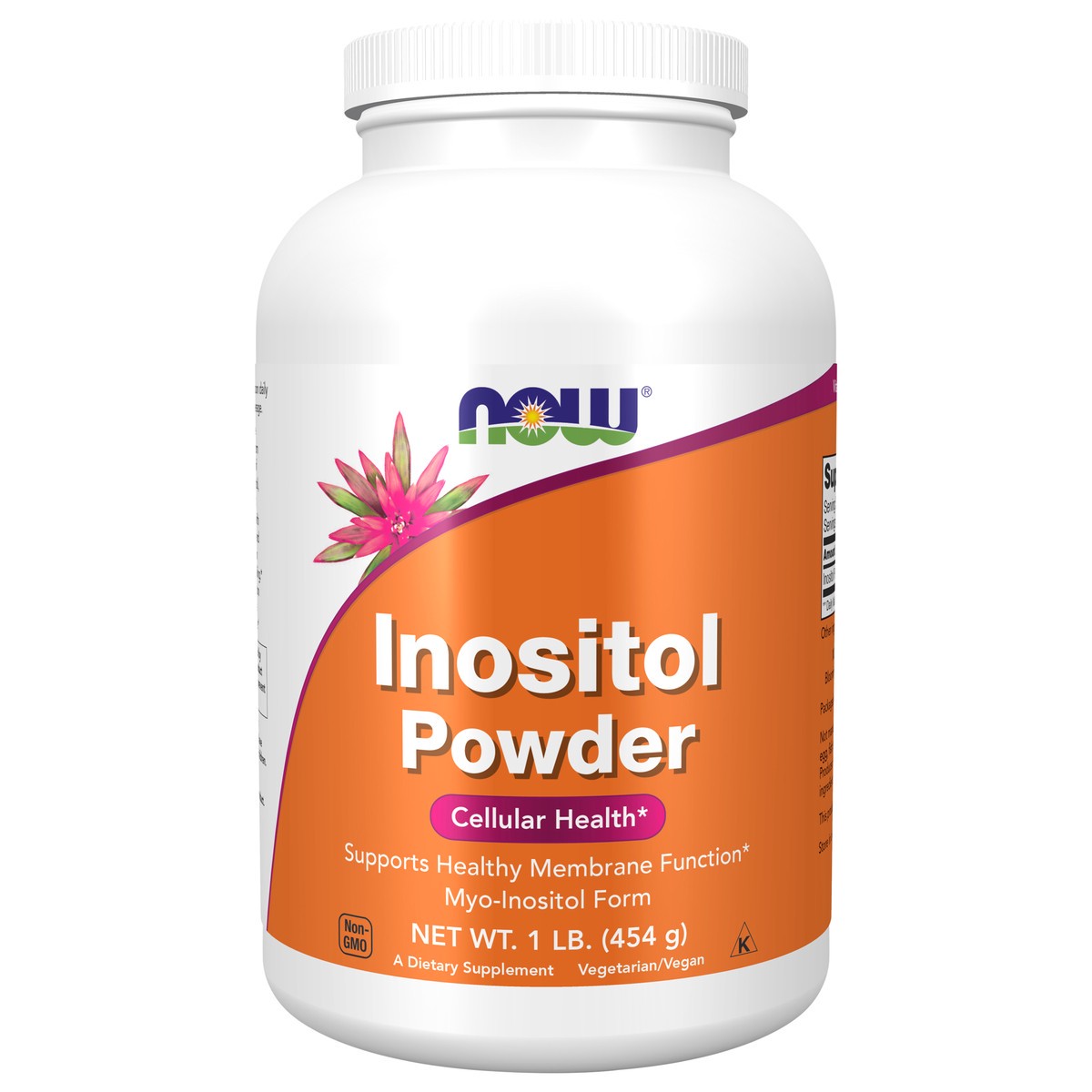 slide 1 of 4, NOW Inositol Powder Vegetarian - 1 lb., 1 lb