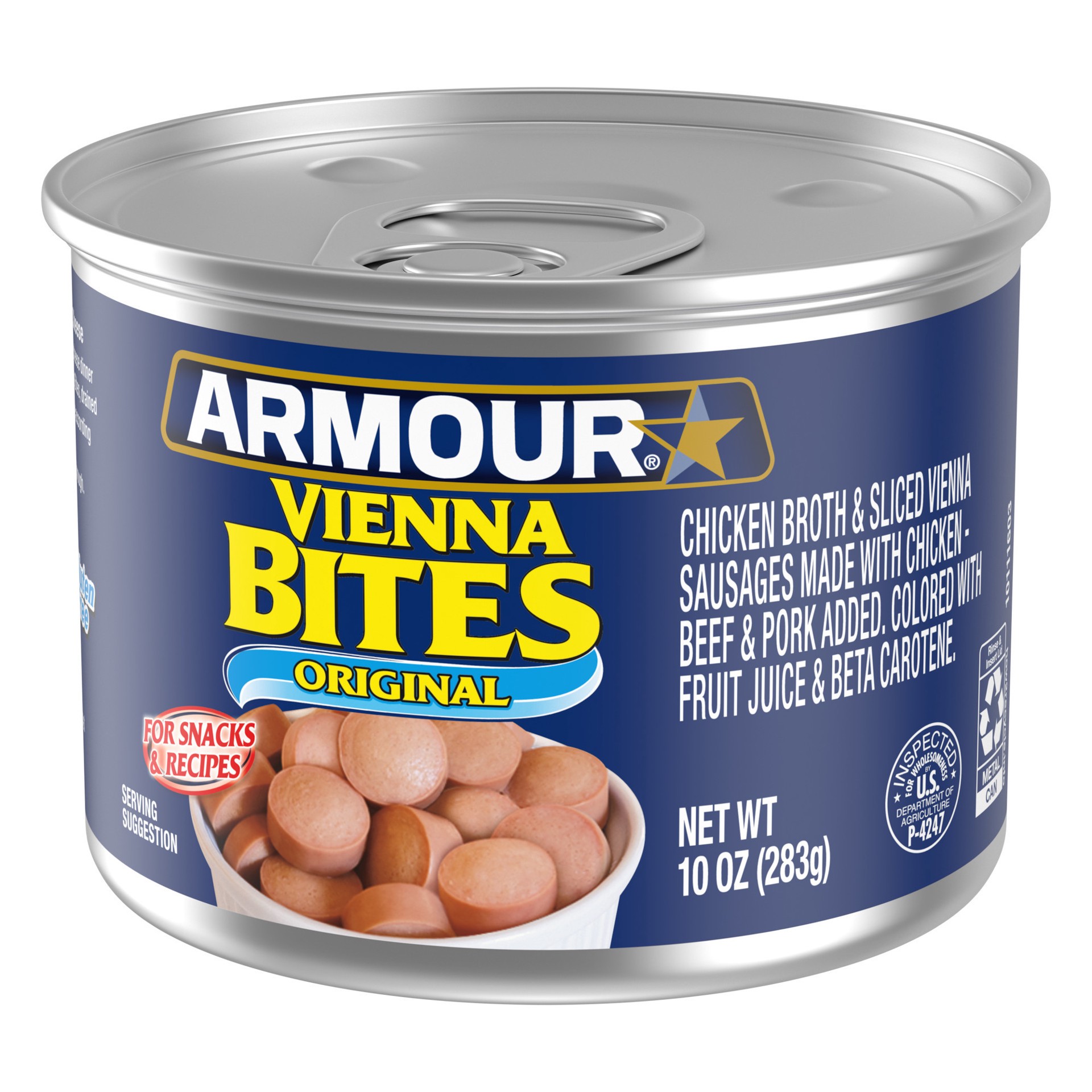 slide 3 of 5, Armour Star Vienna Sausage Bites, Original Flavor, Canned Sausage, 10 OZ, 10 oz