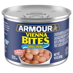 Armour Star Vienna Sausage Bites, Original Flavor, 7g Protein Per Serving, Canned Sausage, 10 oz. Can