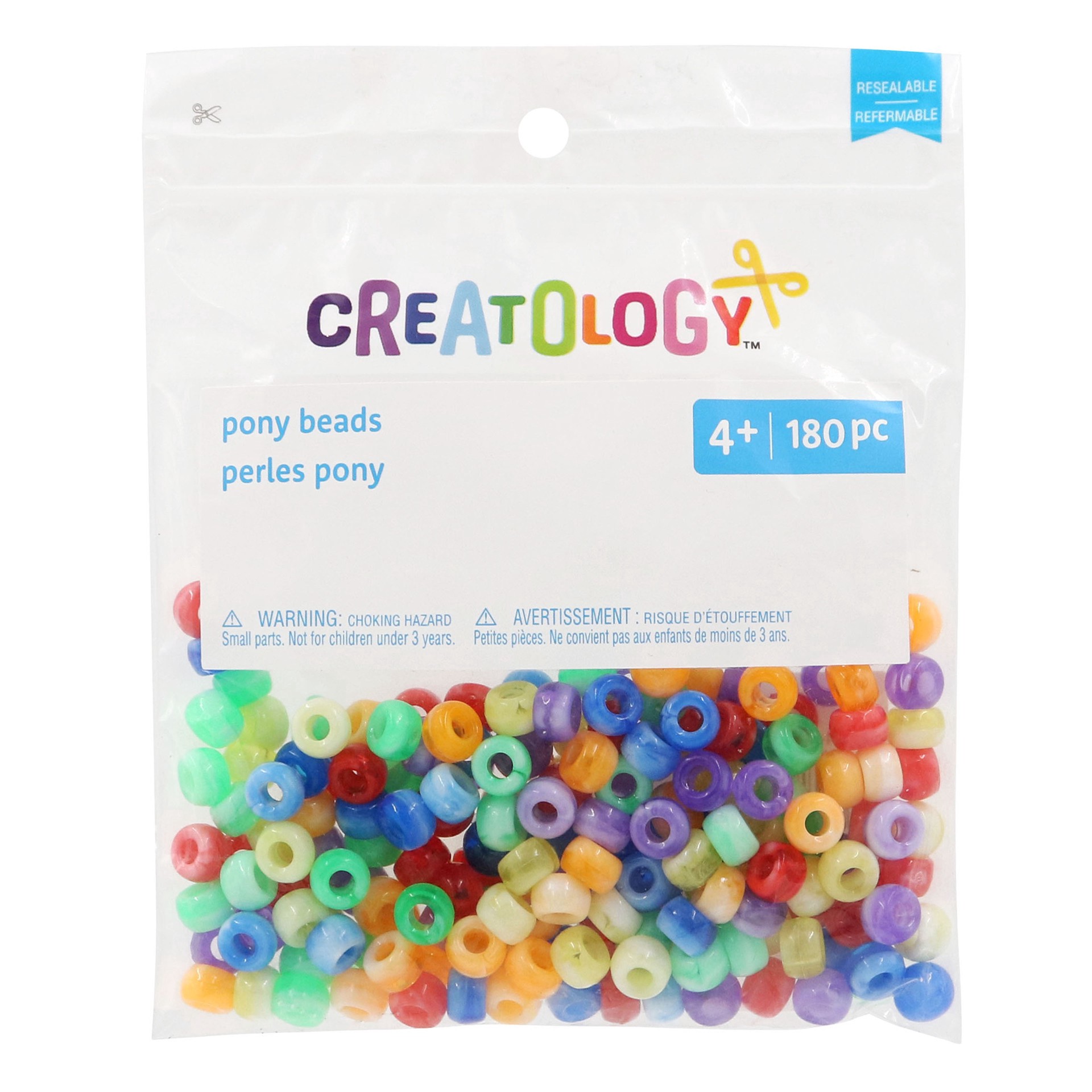 slide 2 of 4, 5mm X 8mm Tie Dye Pony Beads, 180ct. By Creatology, 5 mm